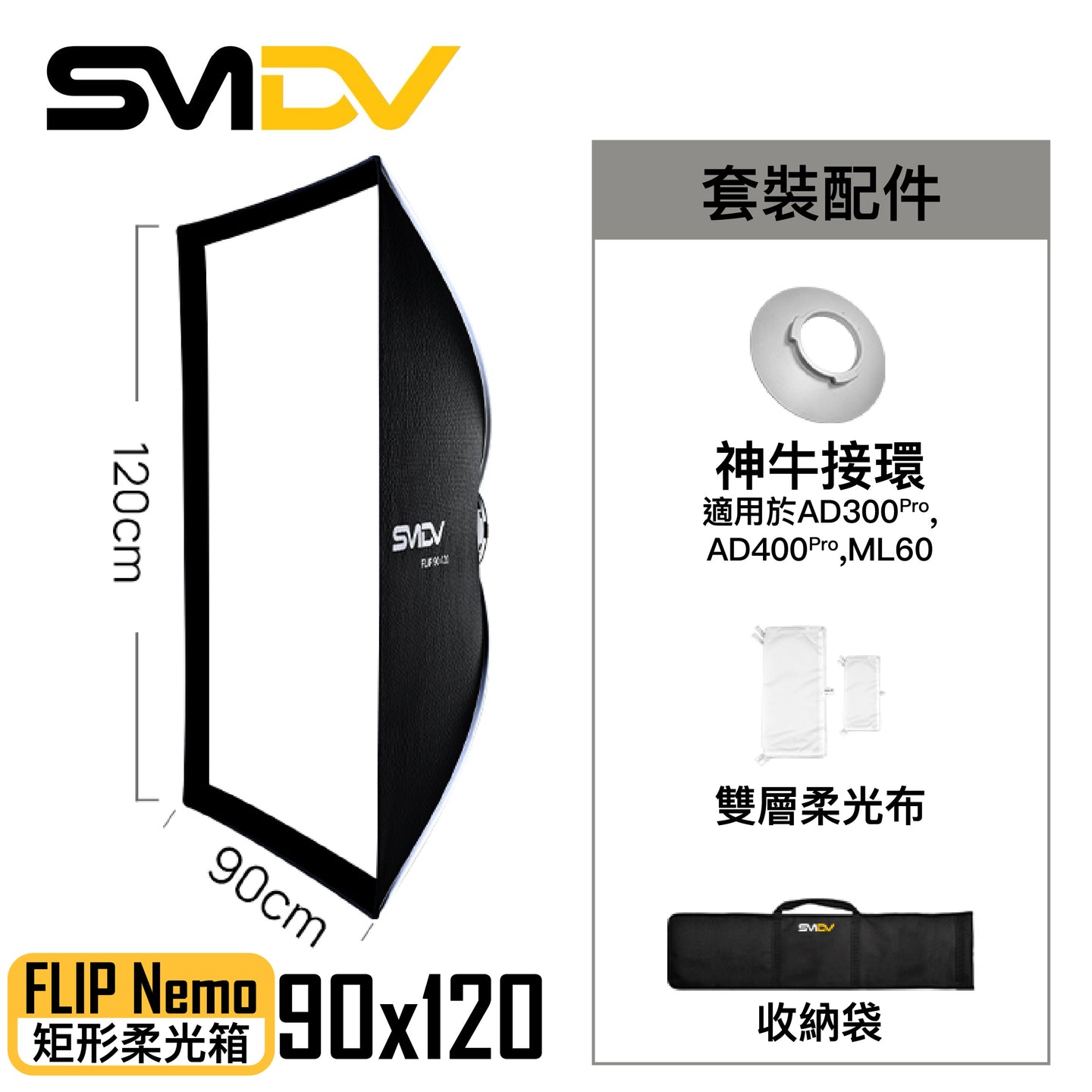 SMDV Flip Nemo 矩型柔光箱 - Artboard HK