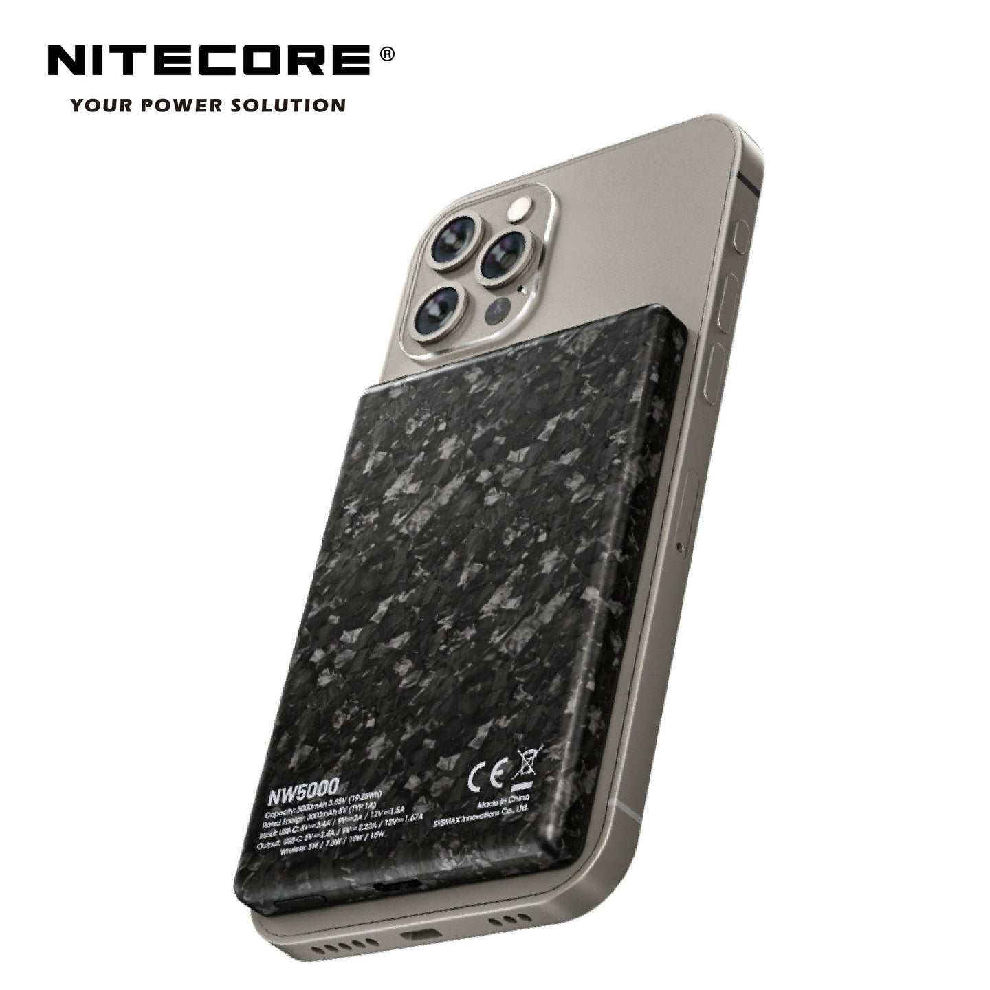 NW5000 碳纖磁吸無線外置充電器 - Artboard HK