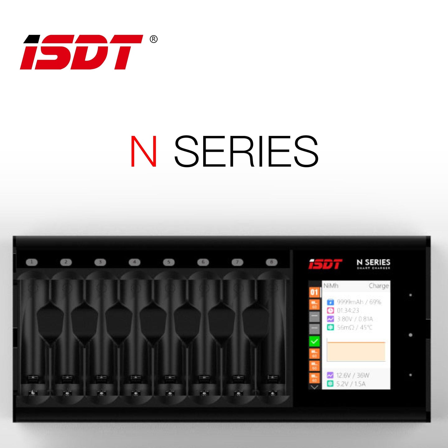 ISDT-N8 Smart Charger USB-C電池充電器|2A及3A電適用 - Artboard HK