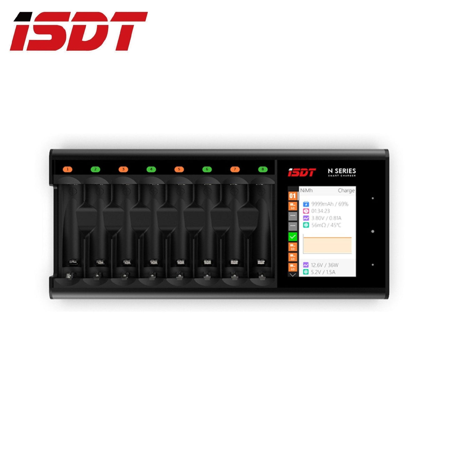 ISDT-N8 Smart Charger USB-C電池充電器|2A及3A電適用 - Artboard HK