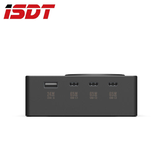 ISDT-Power200 200W 智能快速充電器/4+1獨立快充/PD3.0 QC3.0/TypeC x 3 + USB-A x 1 +無線充電/LED彩mon顯示/手機app即時監察 - Artboard HK